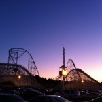 Six Flags by night
